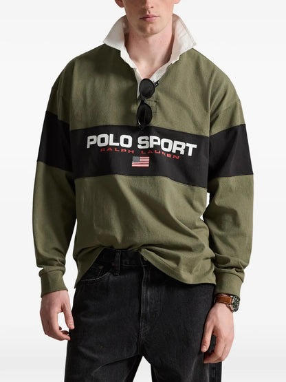 logo-print polo shirt