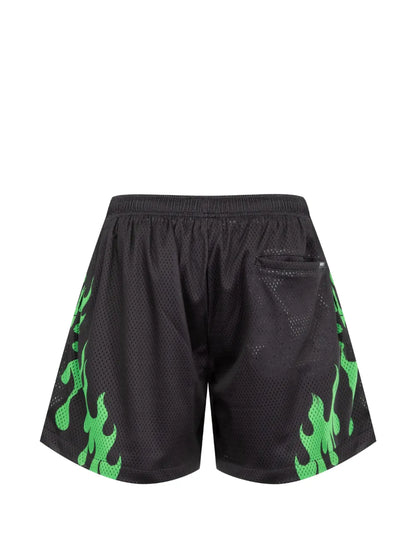 Toxic Flames mesh shorts