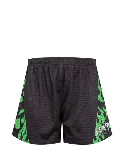 Toxic Flames mesh shorts