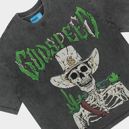 Godspeed New York-Goldie Grey Wash NG T-shirt-Gray