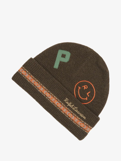 Polo Ralph Lauren-TASLAN PATCH BEANIE-Brown