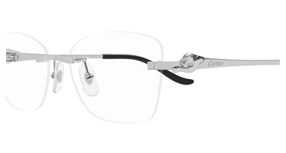 CARTIER- Rimless Silver Pant Grey Lens Sunglesses