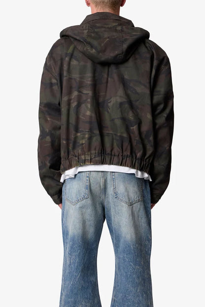 MNML-OVERDYED HOODED JACKET