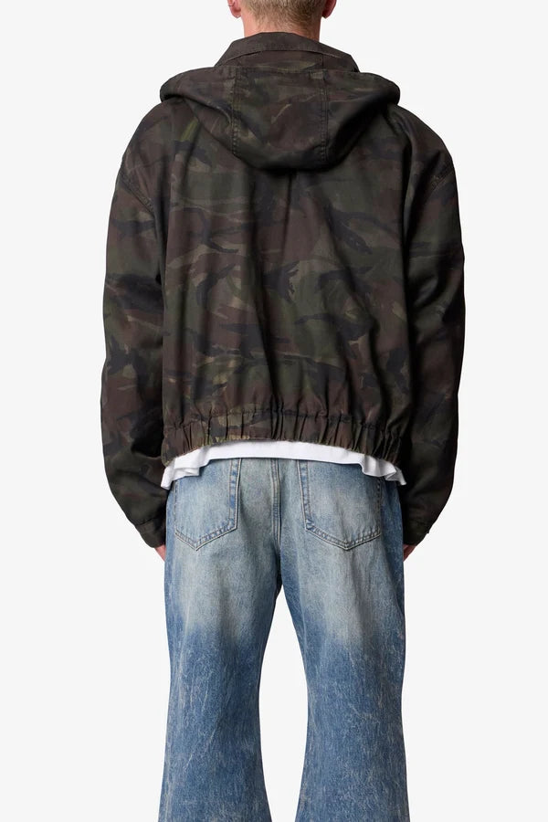 MNML-OVERDYED HOODED JACKET