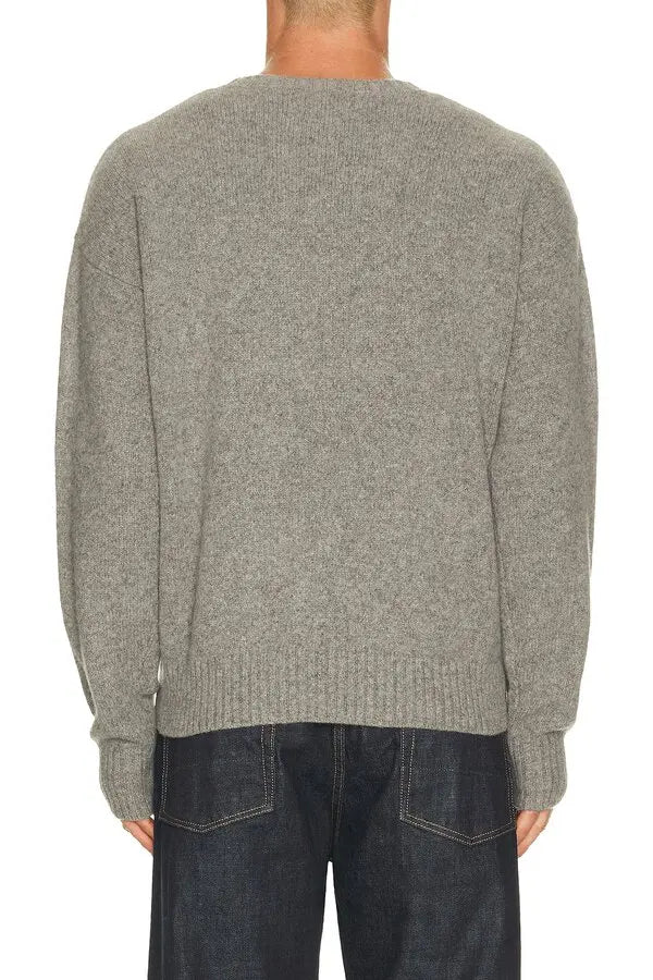 Wool Blend Novelty Heritage Bear Crewneck Sweater