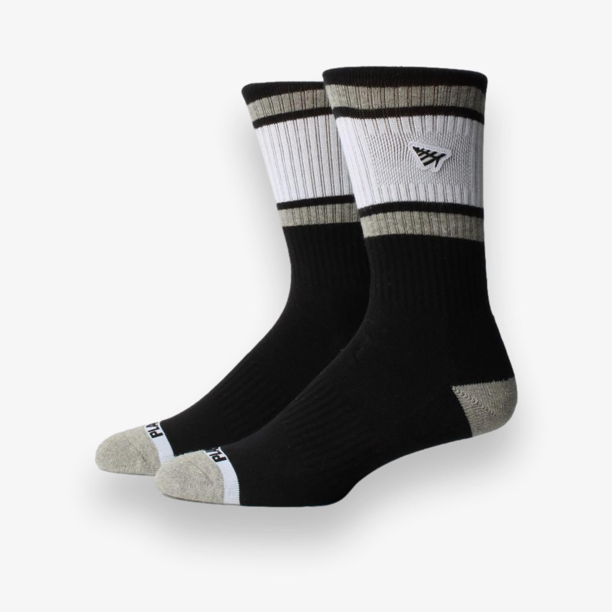 Embroidery Logo Patch Stripe Socks