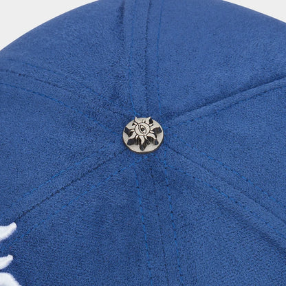 Insignia Leather Royal Black Suede Hat -Blue