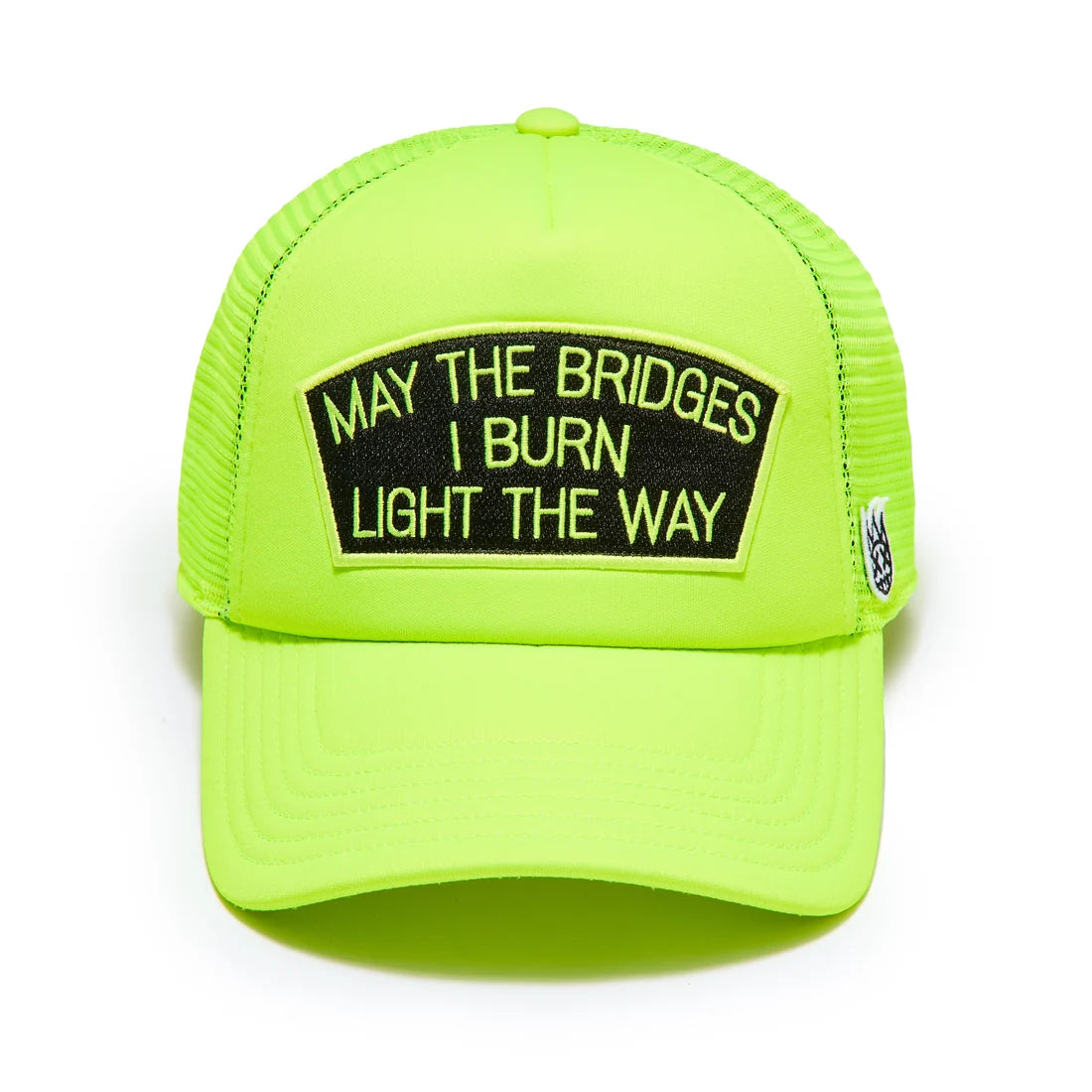 "MAY THE BRIDGES I BURN" MESH BACK TRUCKER HAT