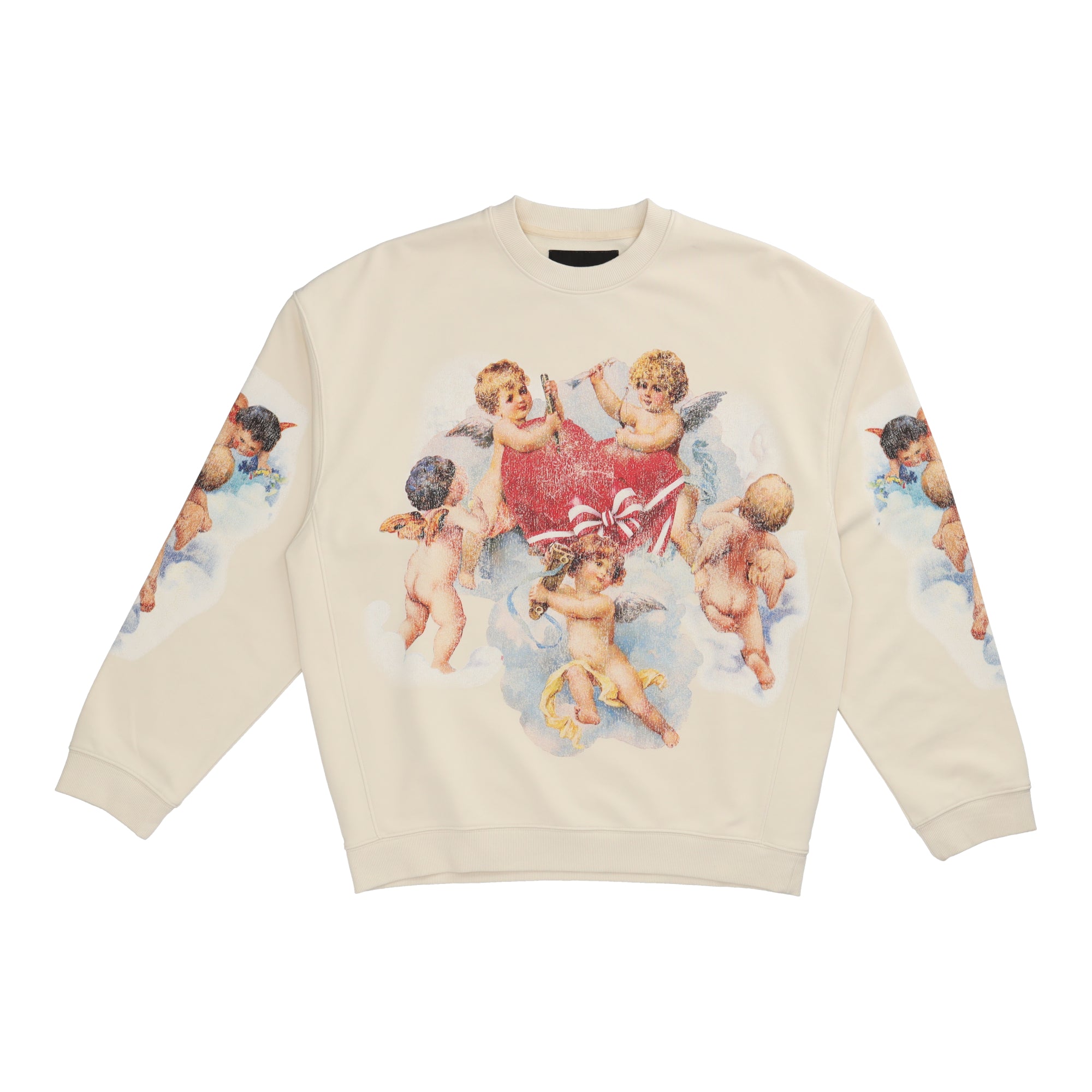Novelty Fleece Crewneck Sweatshirt White