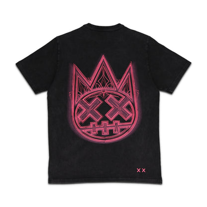 Short Sleeve Pinstripe Logo Crew Neck T-Shirt