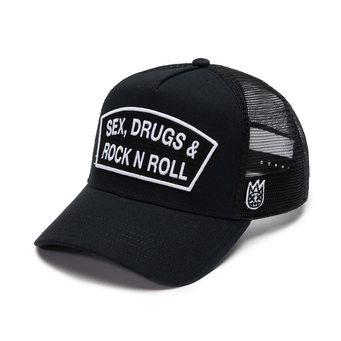 LOGO MESH BACK "SEX DRUGS ROCK N ROLL" TRUCKER HAT