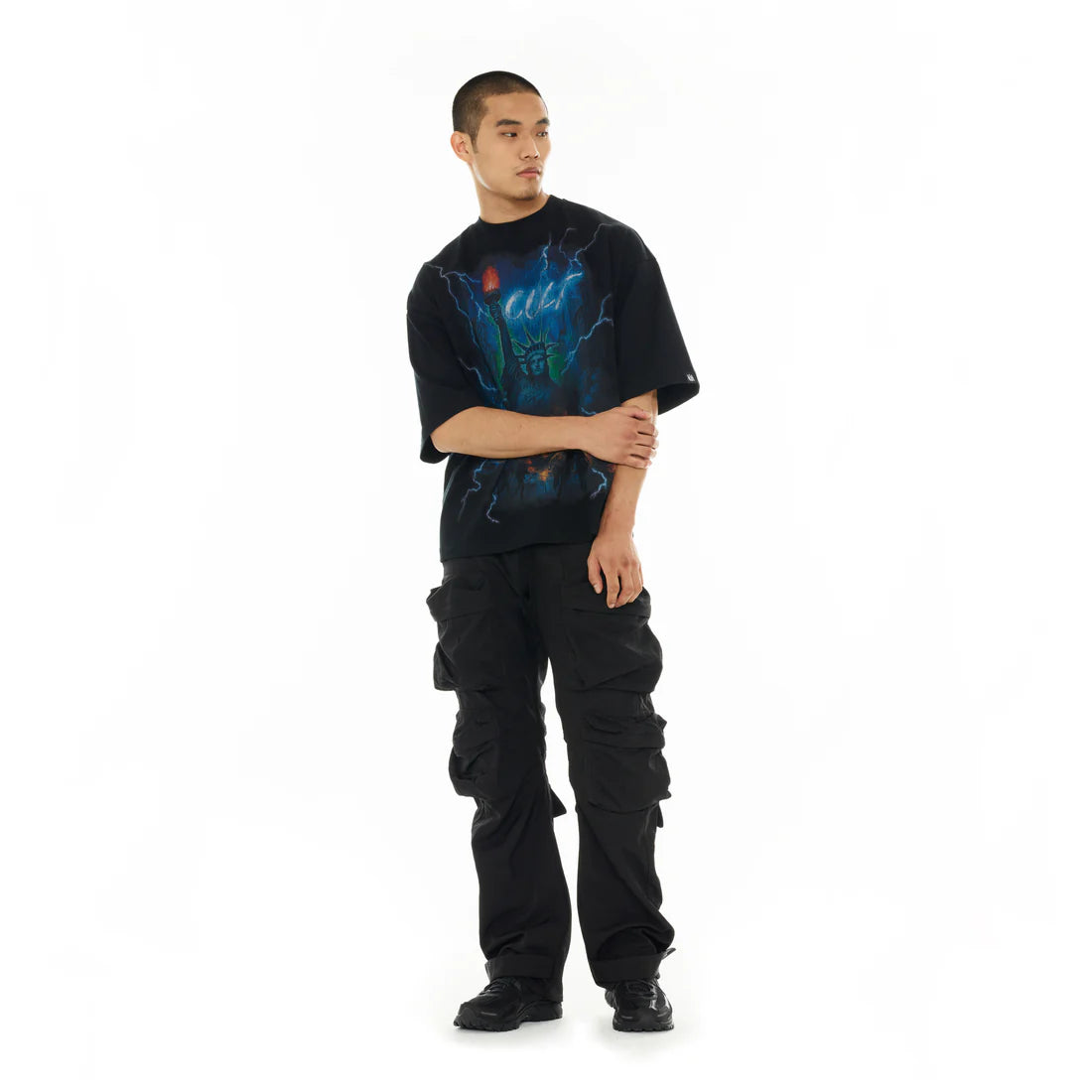 Big Apple Oversized SS Crewneck Black Tee