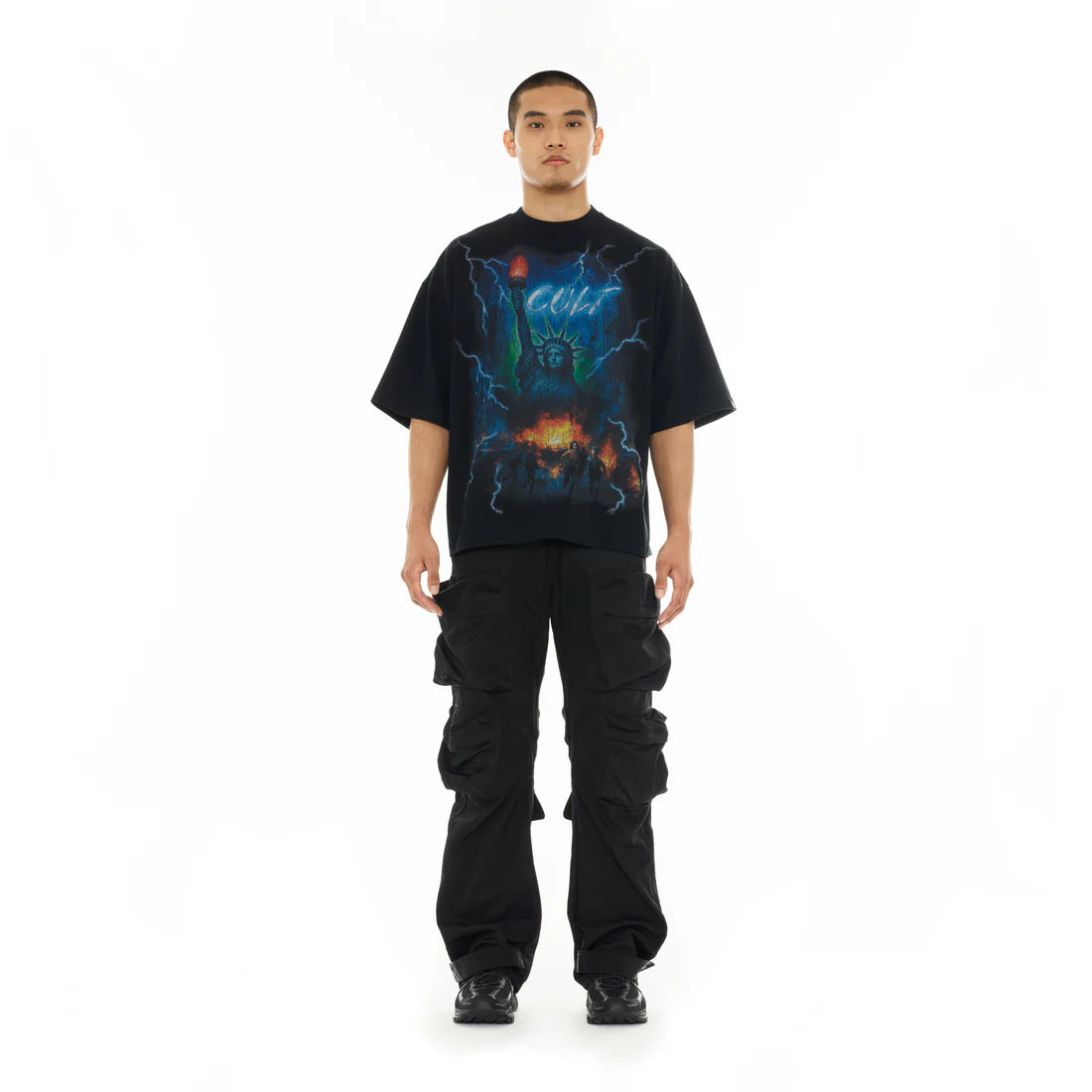 Big Apple Oversized SS Crewneck Black Tee