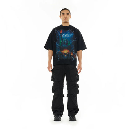 Big Apple Oversized SS Crewneck Black Tee