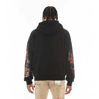 Cult of Individuality-HORSEMAN ZIP NOVELTY HOODIE