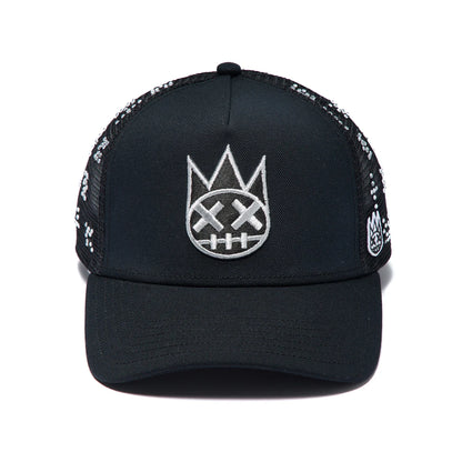 Cult's Repeat Pattern With Crystals Hat In Black