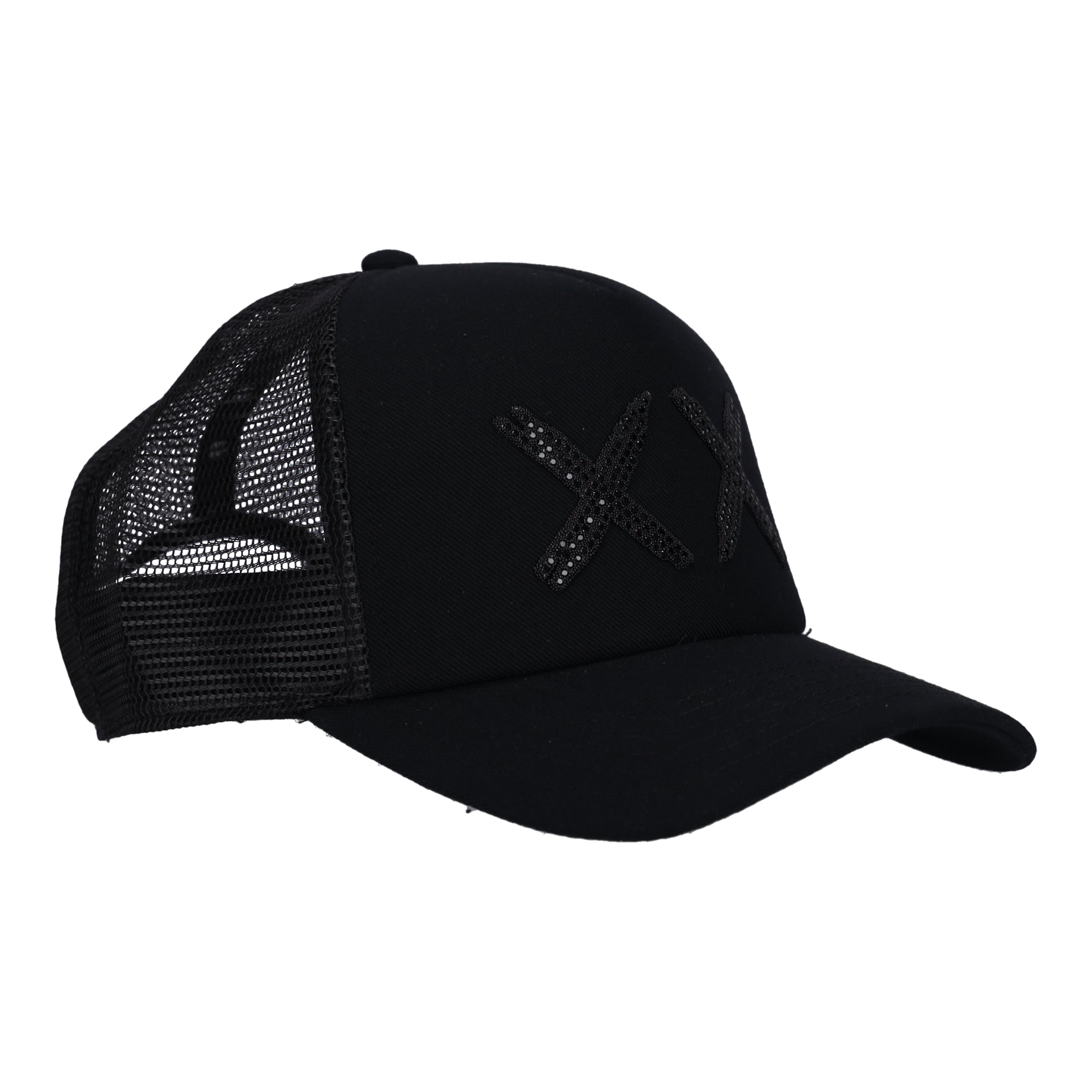 Black Crystals XX Logo Mesh Trucker Hat