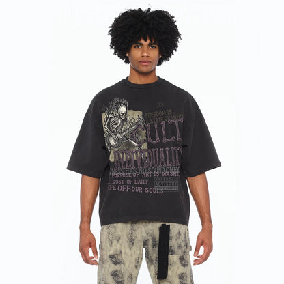 BOXY OVERSIZED CREW NECK SHORT SLEEVE T-SHIRT
