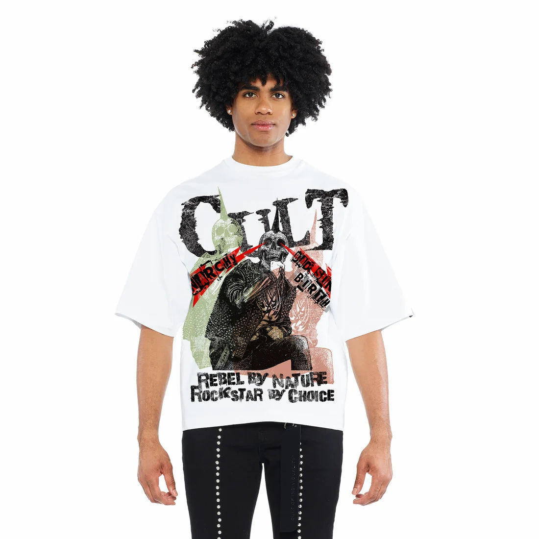 BOXY OVERSIZED SHORT SLEEVE CREW NECK T-SHIRT