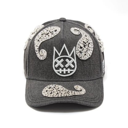 Cult Of Individuality-PAISLEY PANEL A-FRAME TRUCKER HAT-Black