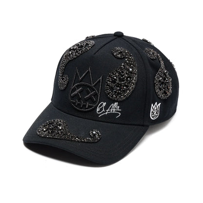 Cult's Paisley 5 Panel A Frame Trucker Hat In Black