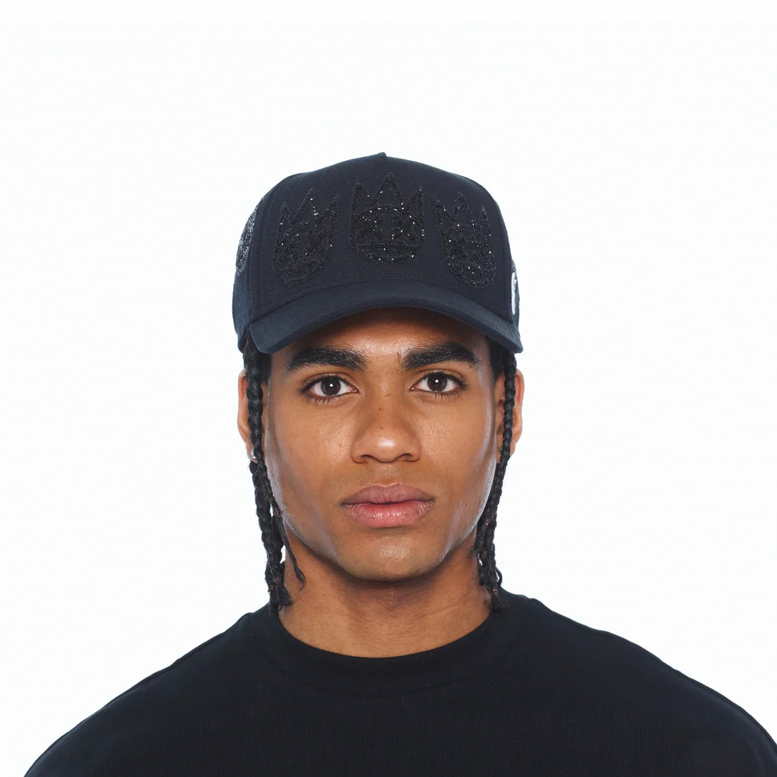 Cult X El Alfa A Frame Hat "Multi Black Crystal Logo" In Black