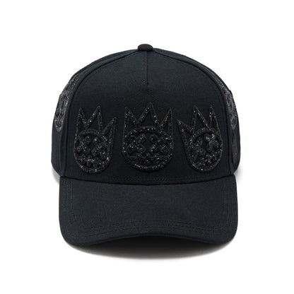 Cult X El Alfa A Frame Hat "Multi Black Crystal Logo" In Black