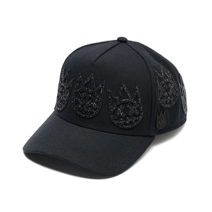Cult X El Alfa A Frame Hat "Multi Black Crystal Logo" In Black