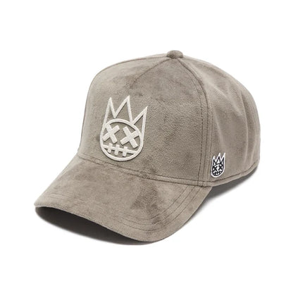 AFRAME WITH CURVED VISOR VELOUR TRUCKER HAT-Gray