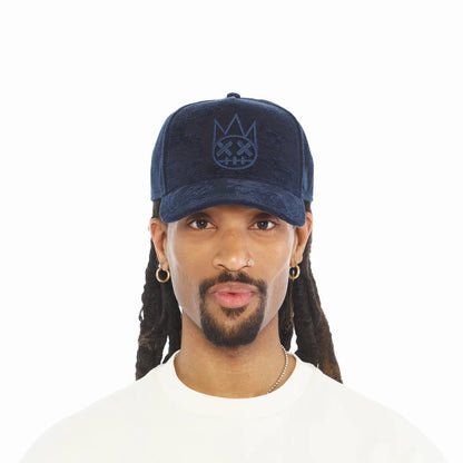 Cult Of Individuality-A FRAME CURVED VISOR TRUCKER HAT-Navy