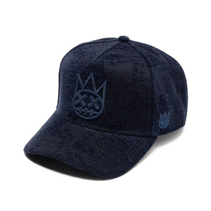 Cult Of Individuality-A FRAME CURVED VISOR TRUCKER HAT-Navy