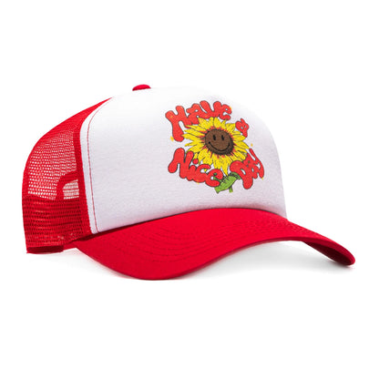 Market-SMILEY SUNFLOWER TRUCKER HAT