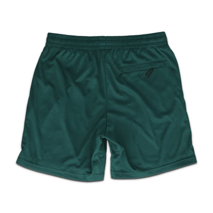 Solid Mesh BasketBall Short Green