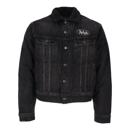 Lined Trucker Black Jacket