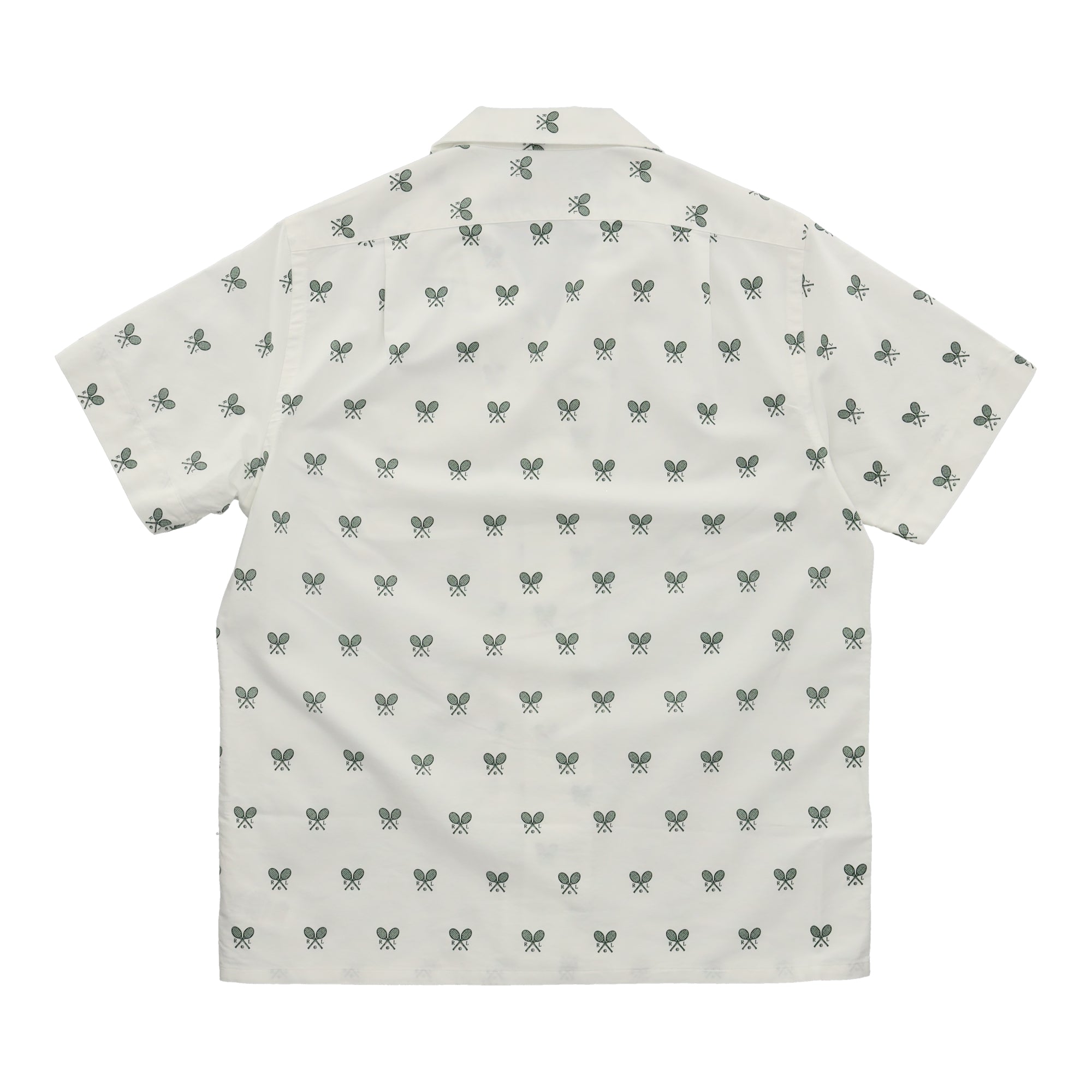 Classic Fit Racquet-Print Oxford Shirt White