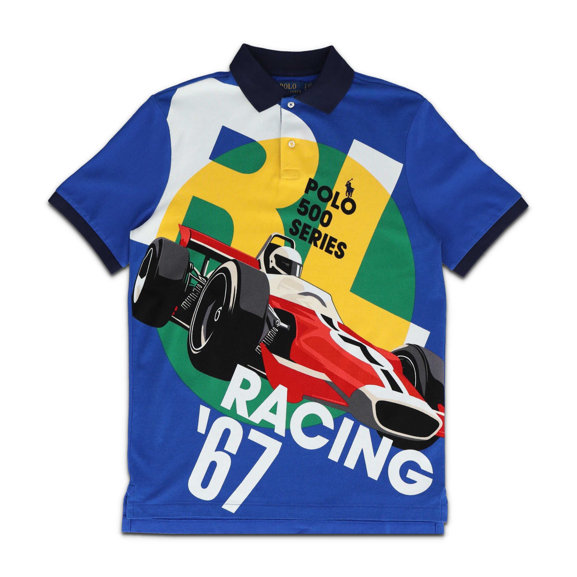 Classic Fit Mesh Graphic Polo Shirt