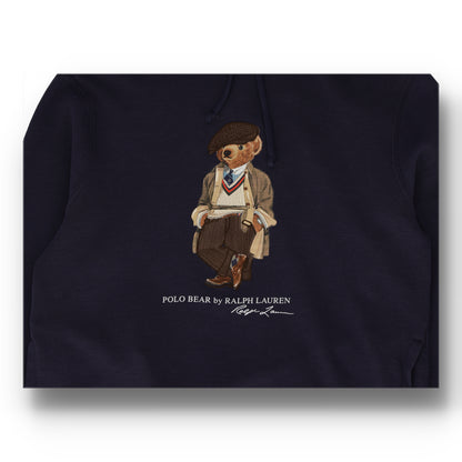 Polo Bear Fleece Blue Pullover Hoodie
