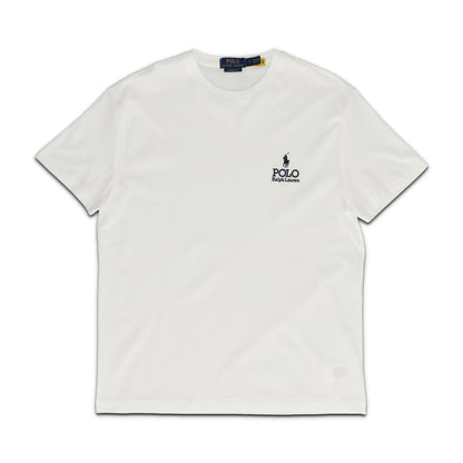 Classic Fit Logo Jersey White T-Shirt