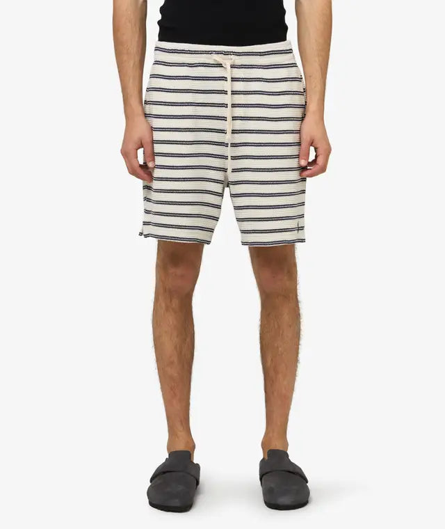 Striped Pointelle-Jersey Shorts