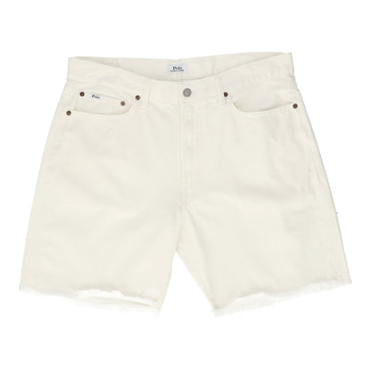Vintage Classic 5 Pocket Cut Off White Denim Shorts