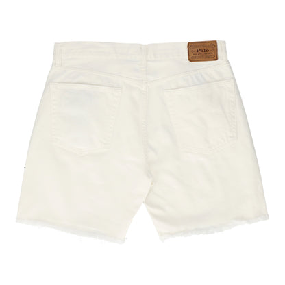 Vintage Classic 5 Pocket Cut Off White Denim Shorts