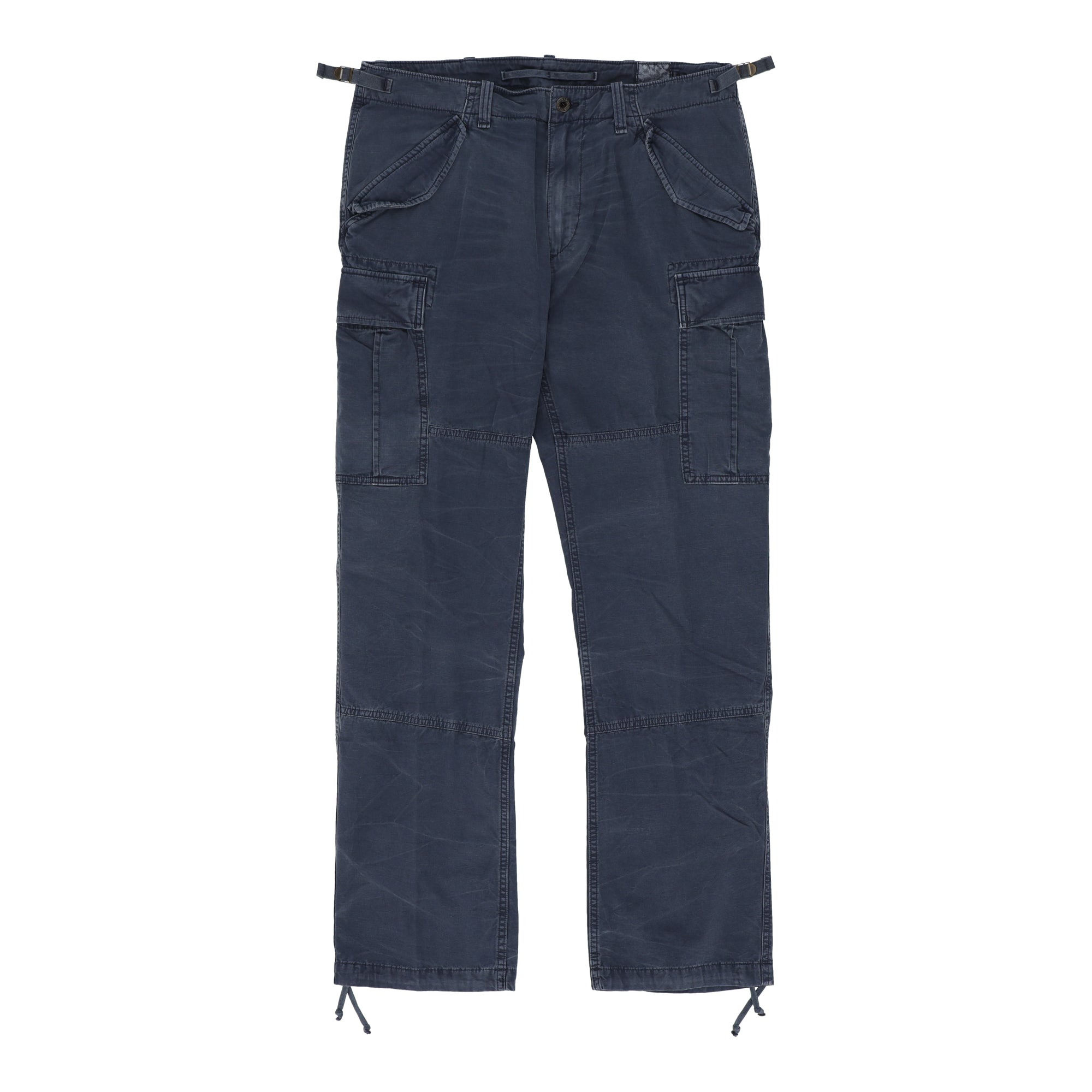 Classic Fit Canvas Blue Cargo Pants