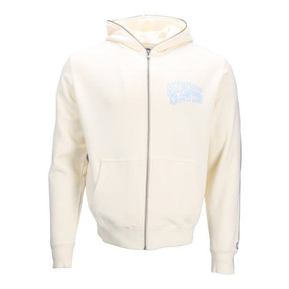 Small Curve Winter White Full Zip Hoodie