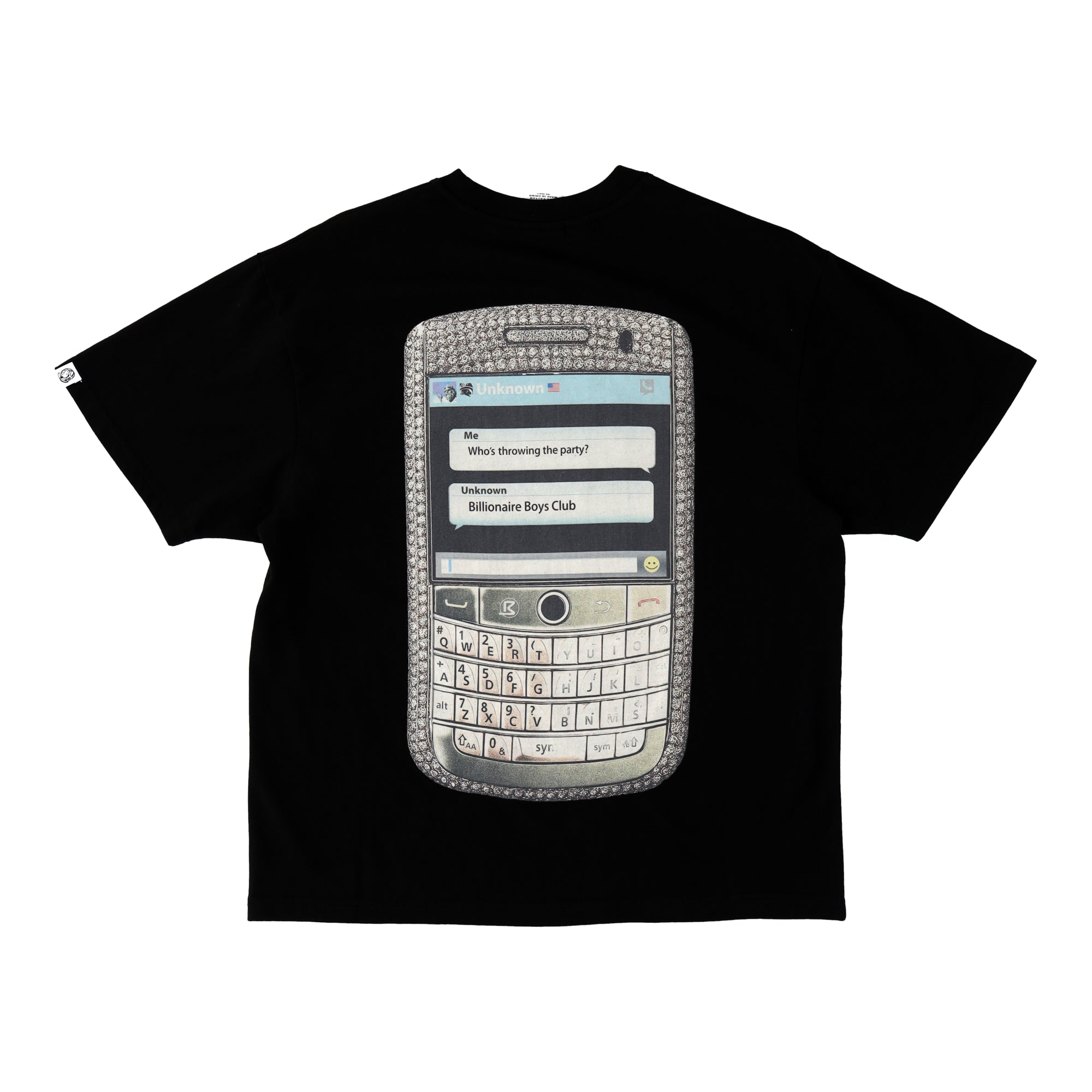 BB Text SS Knit Black T-Shirt