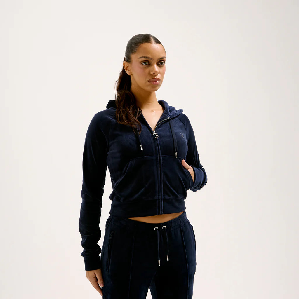 LUXE VELOUR  WITH BACK BLING JUICY HOODIE