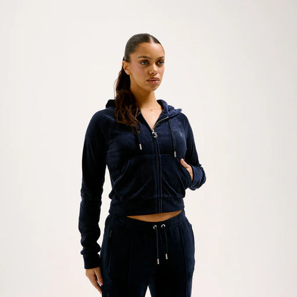 LUXE VELOUR  WITH BACK BLING JUICY HOODIE