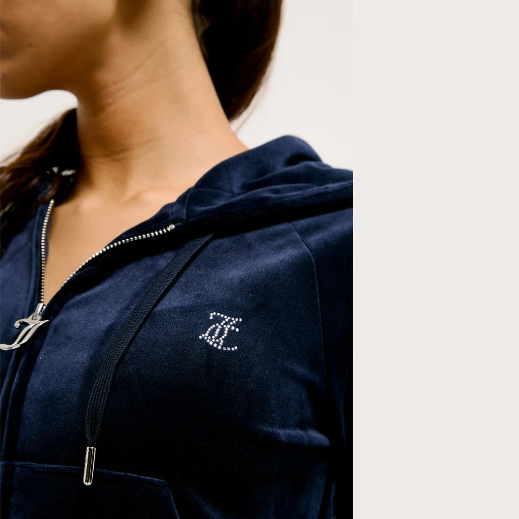 LUXE VELOUR  WITH BACK BLING JUICY HOODIE