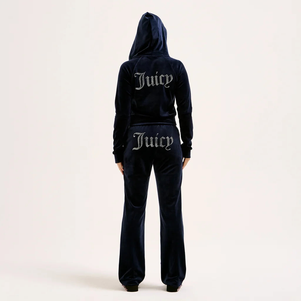 LUXE VELOUR  WITH BACK BLING JUICY HOODIE