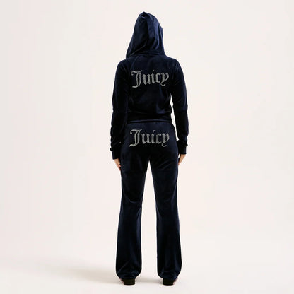 LUXE VELOUR  WITH BACK BLING JUICY HOODIE