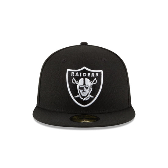 Las Vegas Raiders  Black & White 59Fifty Fitted Hat